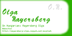 olga mayersberg business card